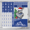 North Melbourne Shower Curtain Christmas Magic Knit Style Winter Glow North Melbourne Shower Curtain Christmas Magic Knit Style Winter Glow