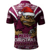 Queensland Maroons Polo Shirt Merry Christmas Festive Spirit Edition