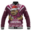 Queensland Maroons Baseball Jacket Merry Christmas Festive Spirit Edition