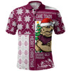 Queensland Maroons Polo Shirt Winter Knit Magic Holiday Spirit
