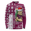 Queensland Maroons Long Sleeve T-shirt Winter Knit Magic Holiday Spirit