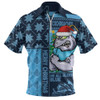 New South Wales Blues Zip Polo Shirt Winter Knit Magic Holiday Spirit