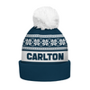 Carlton Bobble Beanie Hat Festive Season Merry Christmas Game Day