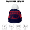 Melbourne Bobble Beanie Hat Festive Season Merry Christmas Game Day