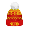 Gold Coast SUNS Bobble Beanie Hat Merry Christmas Knit Edition For United Fans