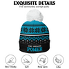 Port Adelaide Bobble Beanie Hat Merry Christmas Knit Edition For United Fans
