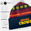 Adelaide Crows Bobble Beanie Hat Merry Christmas United Fans Festive Knit Style