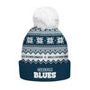 Carlton Bobble Beanie Hat Merry Christmas United Fans Festive Knit Style