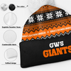 GWS GIANTS Bobble Beanie Hat Merry Christmas United Fans Festive Knit Style