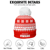 Sydney Swans Bobble Beanie Hat Merry Christmas United Fans Festive Knit Style