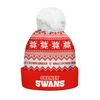 Sydney Swans Bobble Beanie Hat Merry Christmas United Fans Festive Knit Style