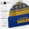 West Coast Eagles Bobble Beanie Hat Merry Christmas United Fans Festive Knit Style