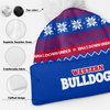 Western Bulldogs Bobble Beanie Hat Merry Christmas United Fans Festive Knit Style