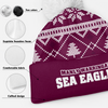 Manly Warringah Sea Eagles Bobble Beanie Hat Merry Christmas Game Ready Team Knit Edition
