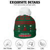 South Sydney Rabbitohs Bobble Beanie Hat Merry Christmas Game Ready Team Knit Edition