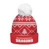 St. George Illawarra Dragons Bobble Beanie Hat Merry Christmas Game Ready Team Knit Edition