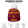 Brisbane Broncos Bobble Beanie Hat Merry Christmas Game Ready Team Knit Edition