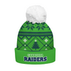 Canberra Raiders Bobble Beanie Hat Merry Christmas Game Ready Team Knit Edition