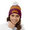 Brisbane Broncos Bobble Beanie Hat Merry Christmas Heritage Team Spirit Knit Edition