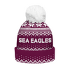 Manly Warringah Sea Eagles Bobble Beanie Hat Merry Christmas Urban Fans Knit Style Edition