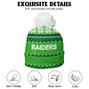 Canberra Raiders Bobble Beanie Hat Merry Christmas Urban Fans Knit Style Edition