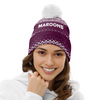 Queensland Maroons Bobble Beanie Hat Merry Christmas Urban Fans Knit Style Edition