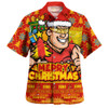 Gold Coast SUNS Hawaiian Shirt Festive Holiday Merry Christmas Vibe
