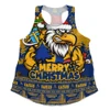 West Coast Eagles Women Racerback Singlet Festive Holiday Merry Christmas Vibe