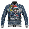 Geelong Cats Baseball Jacket Festive Holiday Merry Christmas Vibe
