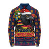 Adelaide Crows Long Sleeve Polo Shirt Festive Holiday Merry Christmas Vibe
