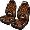 Australia Aboriginal Car Seat Covers - Boomerang Dot Painting Circle Patterns Flowers