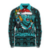 Port Adelaide Long Sleeve Polo Shirt Festive Holiday Merry Christmas Vibe