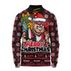 St Kilda Long Sleeve Polo Shirt Festive Holiday Merry Christmas Vibe
