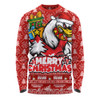 Sydney Swans Long Sleeve T-shirt Festive Holiday Merry Christmas Vibe