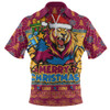 Brisbane Lions Zip Polo Shirt Festive Holiday Merry Christmas Vibe