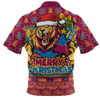 Brisbane Lions Zip Polo Shirt Festive Holiday Merry Christmas Vibe