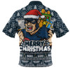 Carlton Zip Polo Shirt Festive Holiday Merry Christmas Vibe