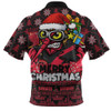 Essendon Zip Polo Shirt Festive Holiday Merry Christmas Vibe