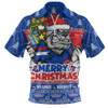 Western Bulldogs Zip Polo Shirt Festive Holiday Merry Christmas Vibe