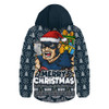 Carlton Hooded Padded Jacket Festive Holiday Merry Christmas Vibe