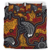 Australia Aboriginal Bedding Set - Indigenous Emu Ver 1