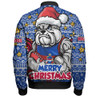 Western Bulldogs Bomber Jacket Ugly Christmas Knit Patterns Vintage Jersey