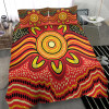 Australia Aboriginal Bedding Set - Aboriginal Dot Art Painting VER 12