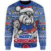 Western Bulldogs Sweatshirt Ugly Christmas Knit Patterns Vintage Jersey