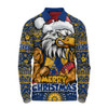 West Coast Eagles Long Sleeve Polo Shirt Ugly Christmas Knit Patterns Vintage Jersey