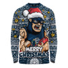 Carlton Long Sleeve T-shirt Ugly Christmas Knit Patterns Vintage Jersey