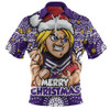 Fremantle Zip Polo Shirt Ugly Christmas Knit Patterns Vintage Jersey