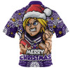 Fremantle Zip Polo Shirt Ugly Christmas Knit Patterns Vintage Jersey