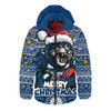 Geelong Cats Hooded Padded Jacket Ugly Christmas Knit Patterns Vintage Jersey