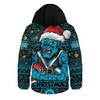 Port Adelaide Hooded Padded Jacket Ugly Christmas Knit Patterns Vintage Jersey